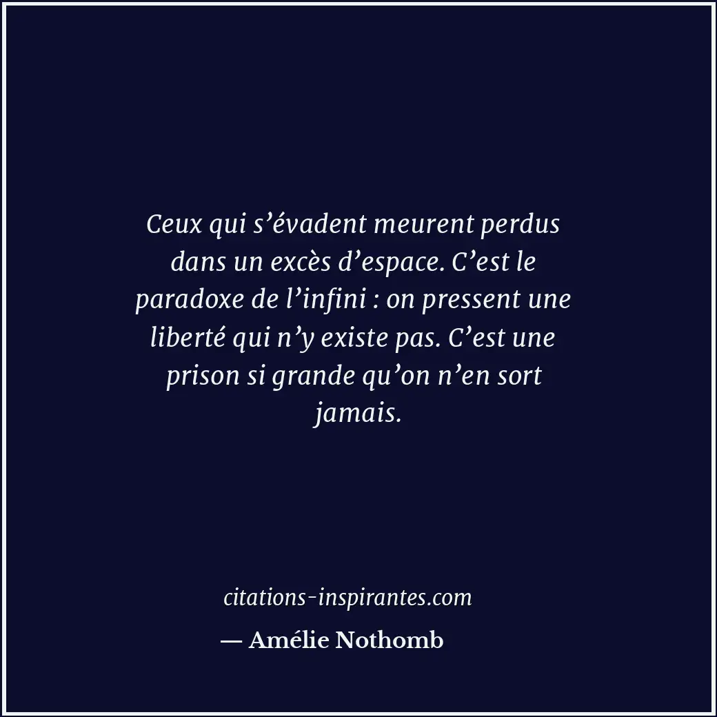 Citation de Amélie Nothomb