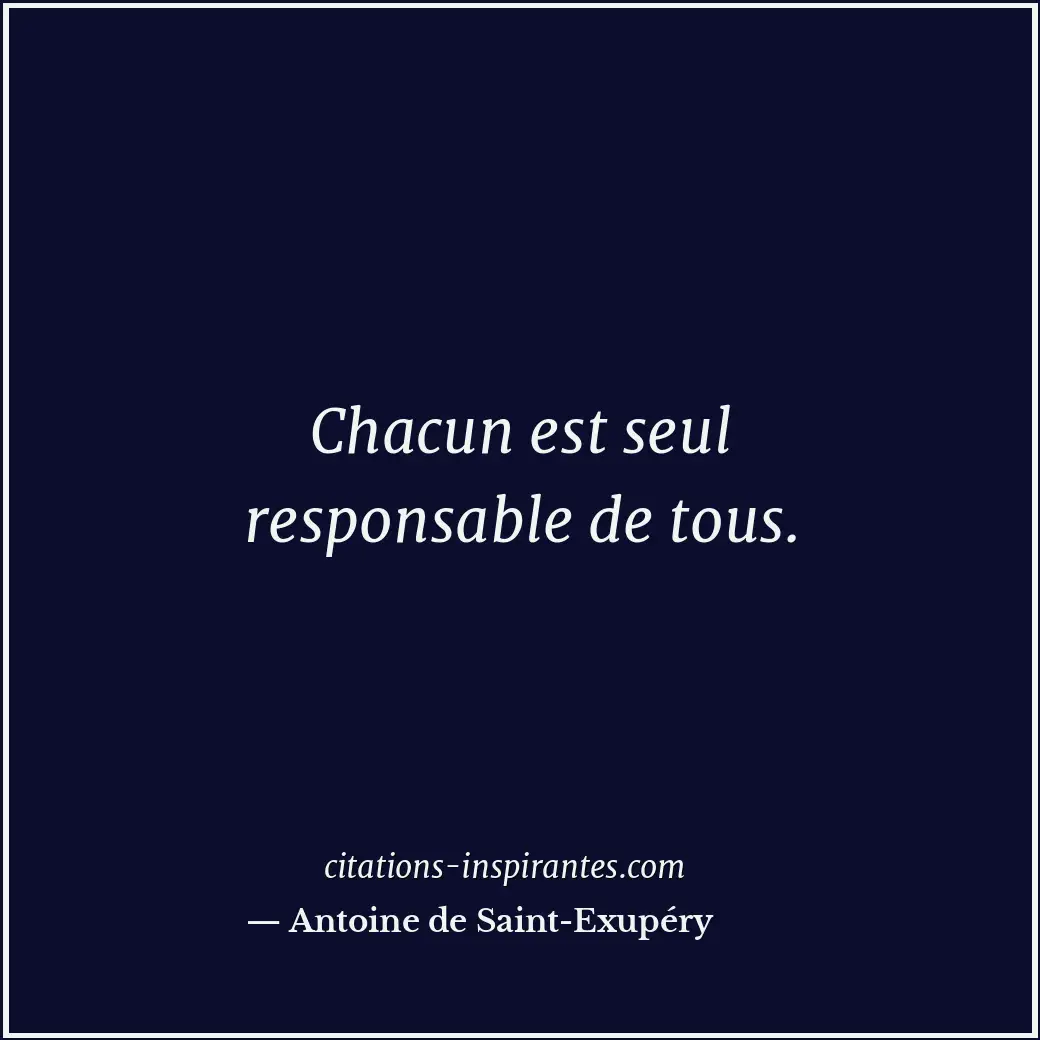 Citation de Antoine de Saint-Exupéry