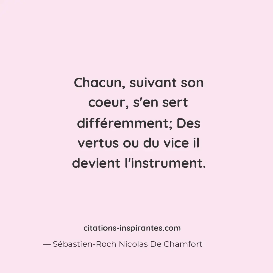 Citation de Sébastien-Roch Nicolas De Chamfort
