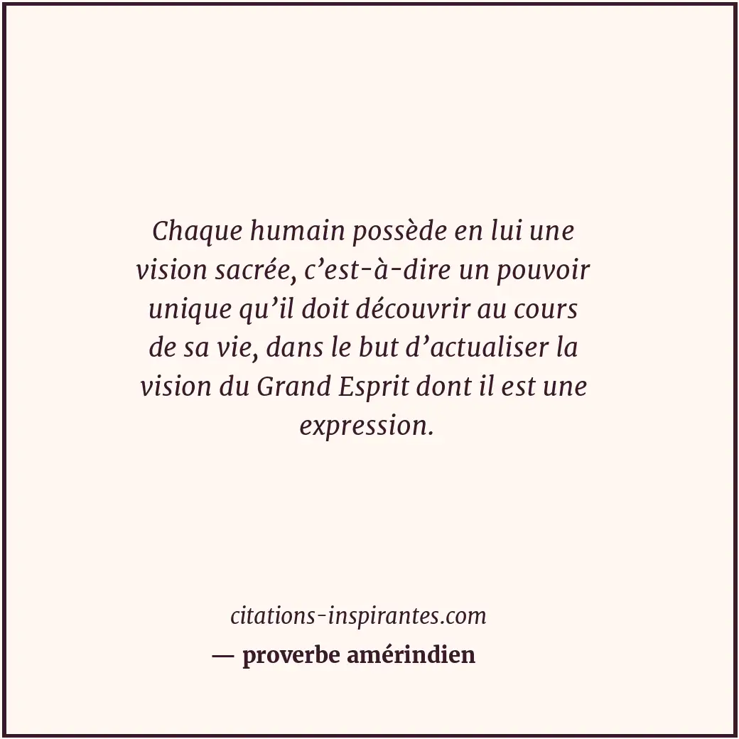 Citation de proverbe amérindien