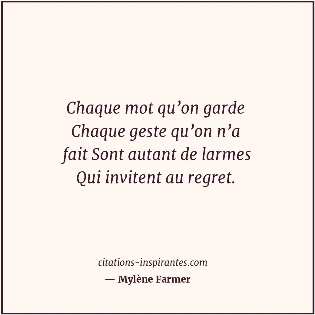 Citation de Mylène Farmer