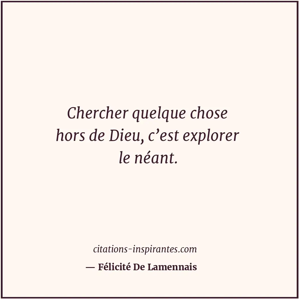 Citation de Félicité De Lamennais