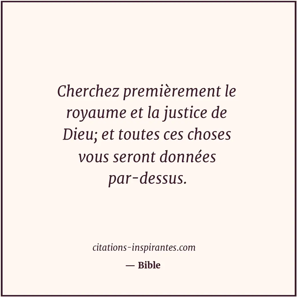 Citation de Bible