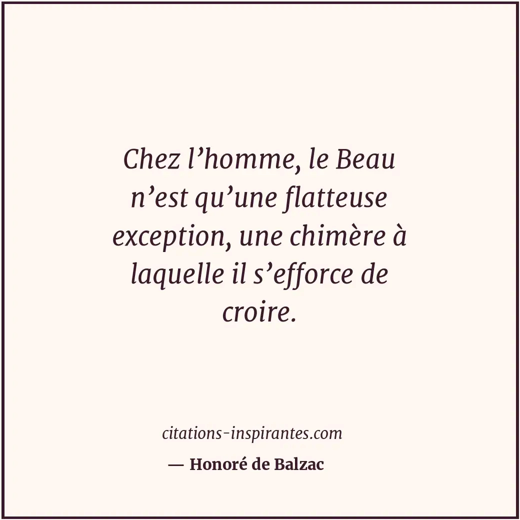 Citation de Honoré de Balzac