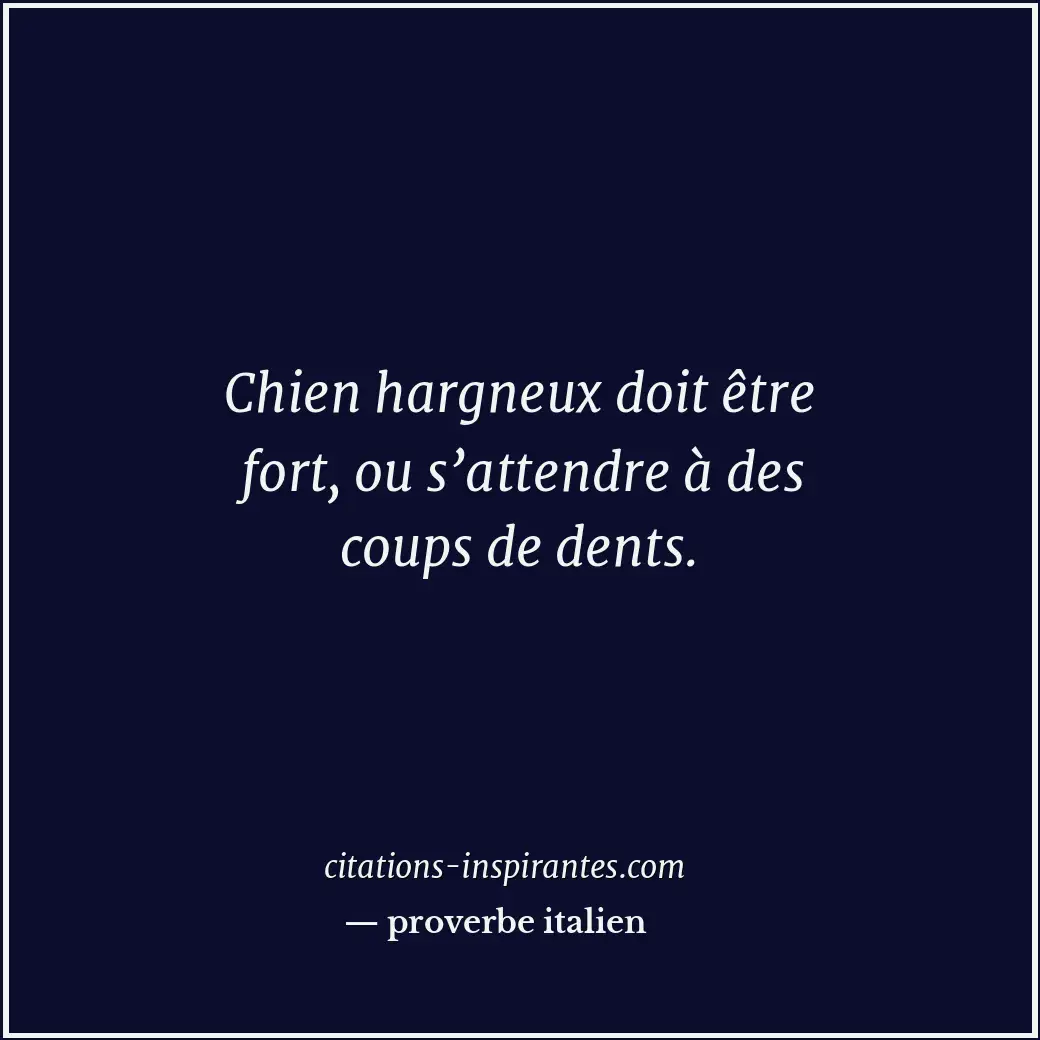 Citation de proverbe italien
