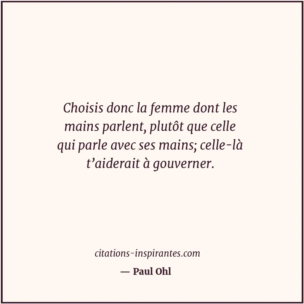 Citation de Paul Ohl