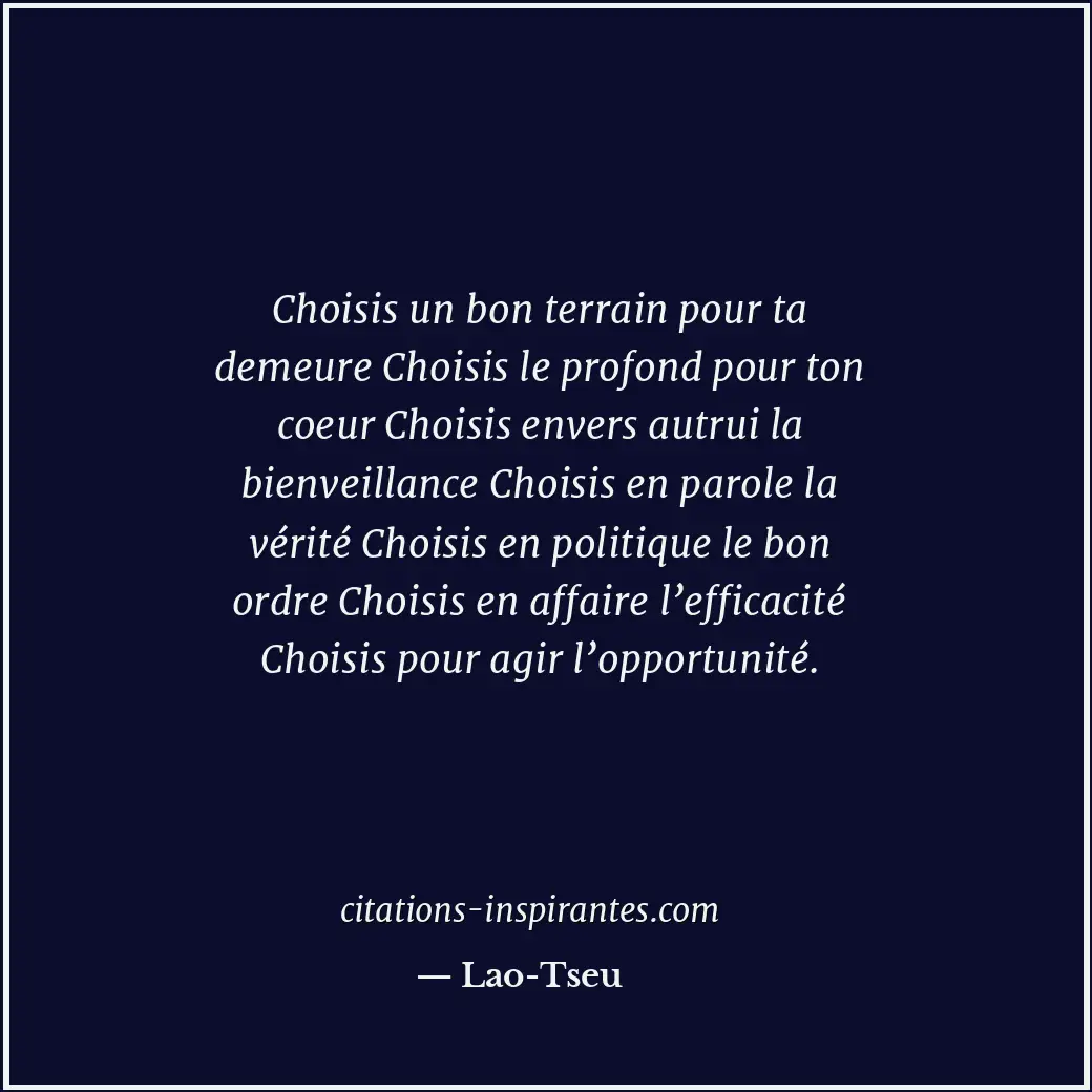 Citation de Lao-Tseu