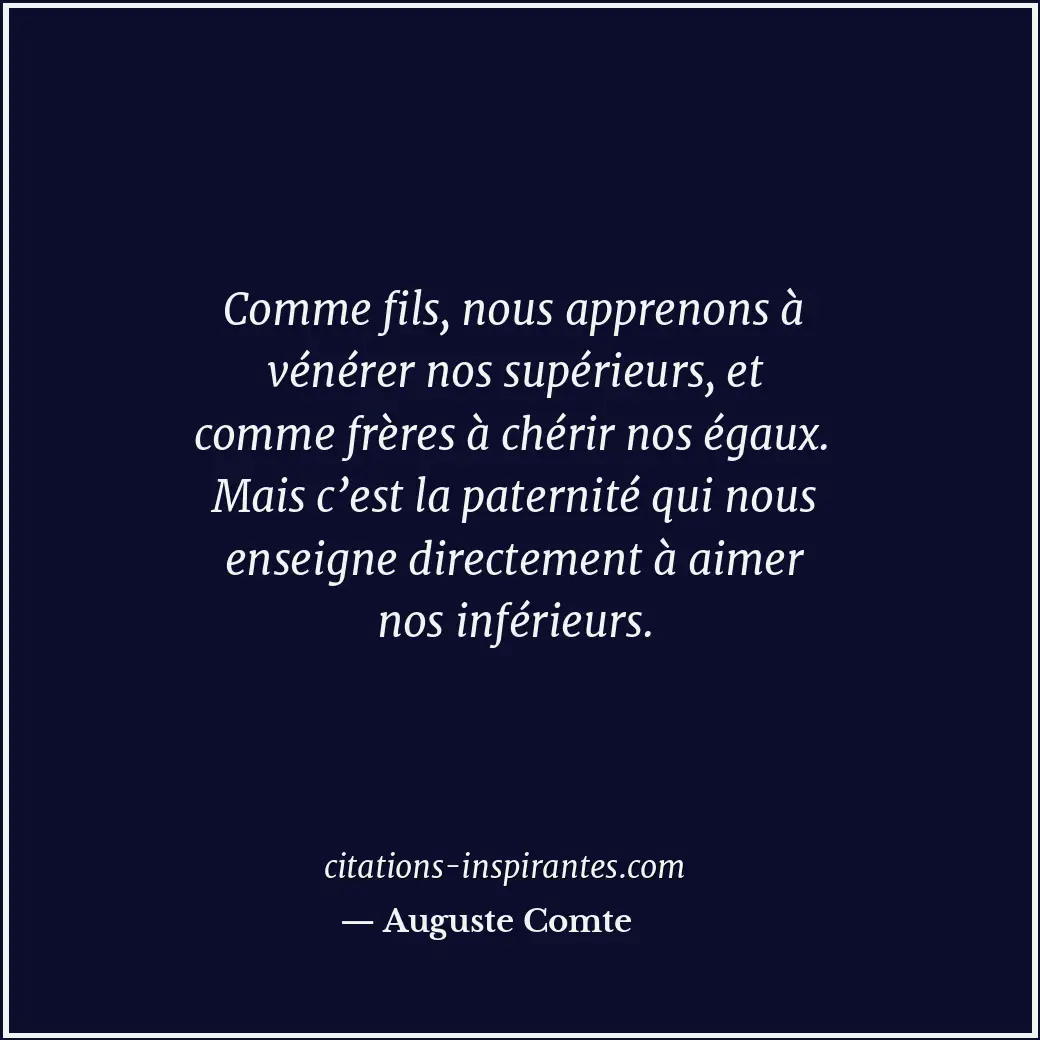 Citation de Auguste Comte