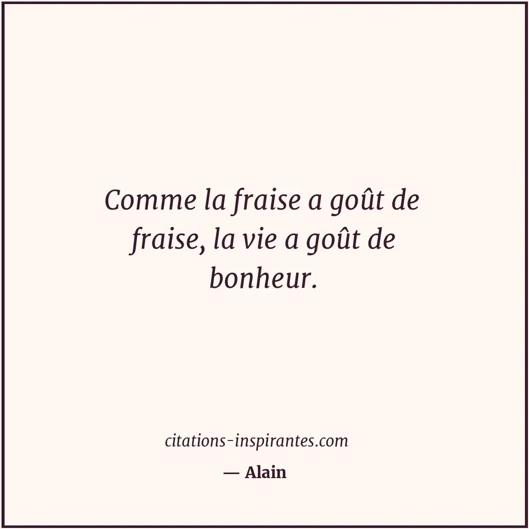 Citation de Alain
