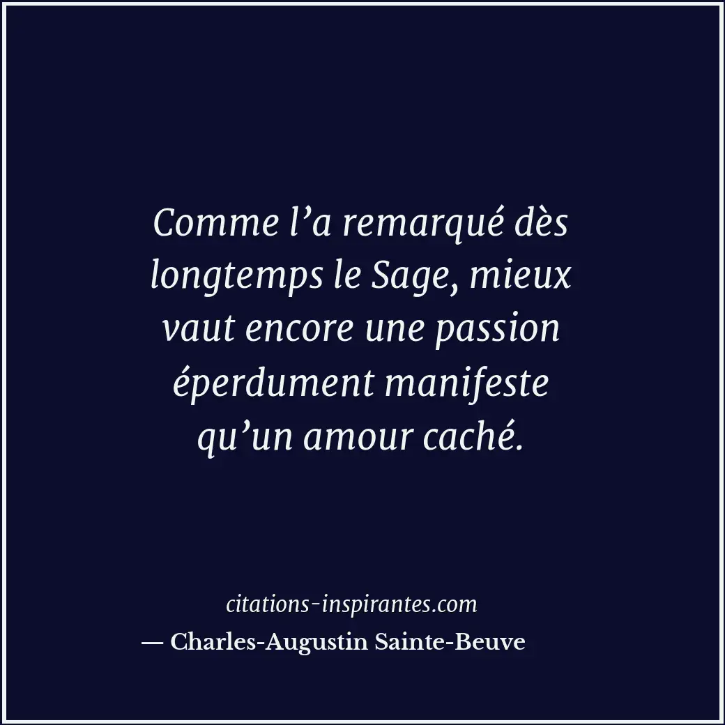 Citation de Charles-Augustin Sainte-Beuve