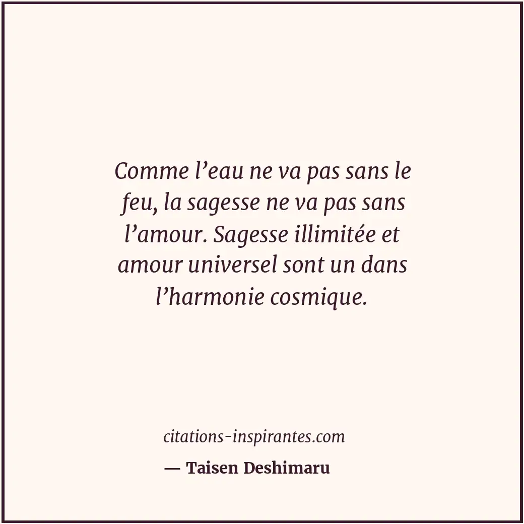 Citation de Taisen Deshimaru