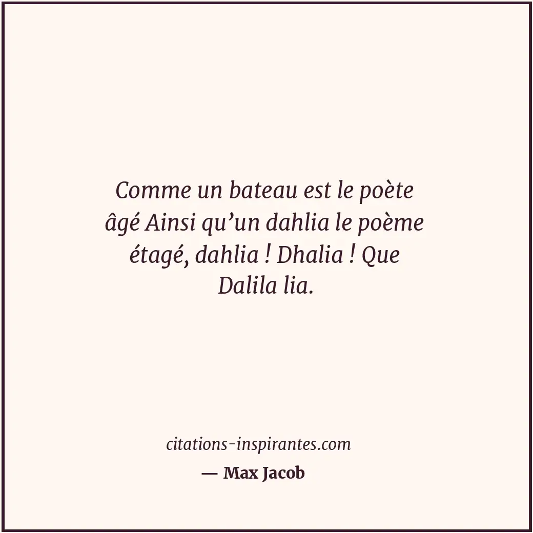 Citation de Max Jacob