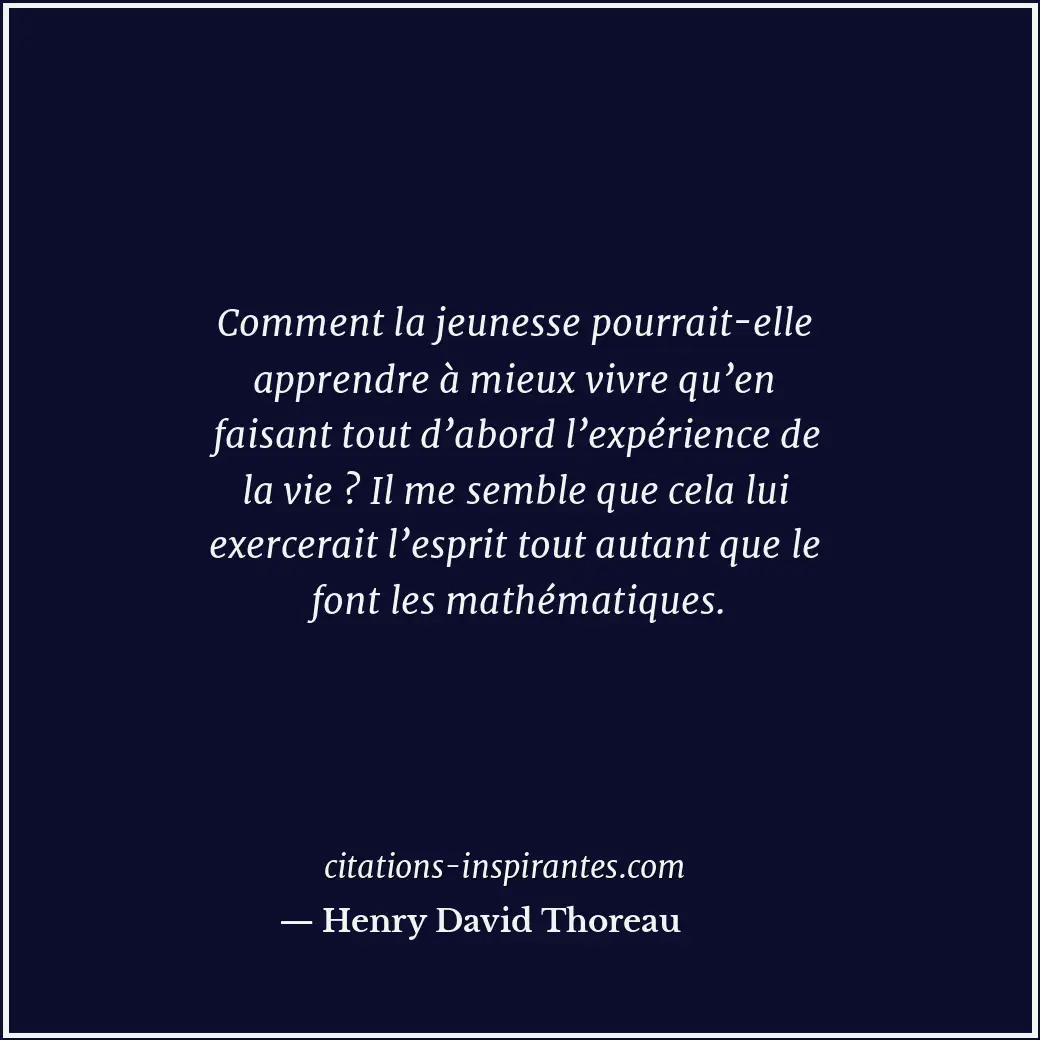 Citation de Henry David Thoreau