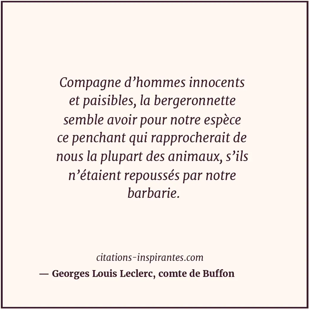 Citation de Georges Louis Leclerc, comte de Buffon