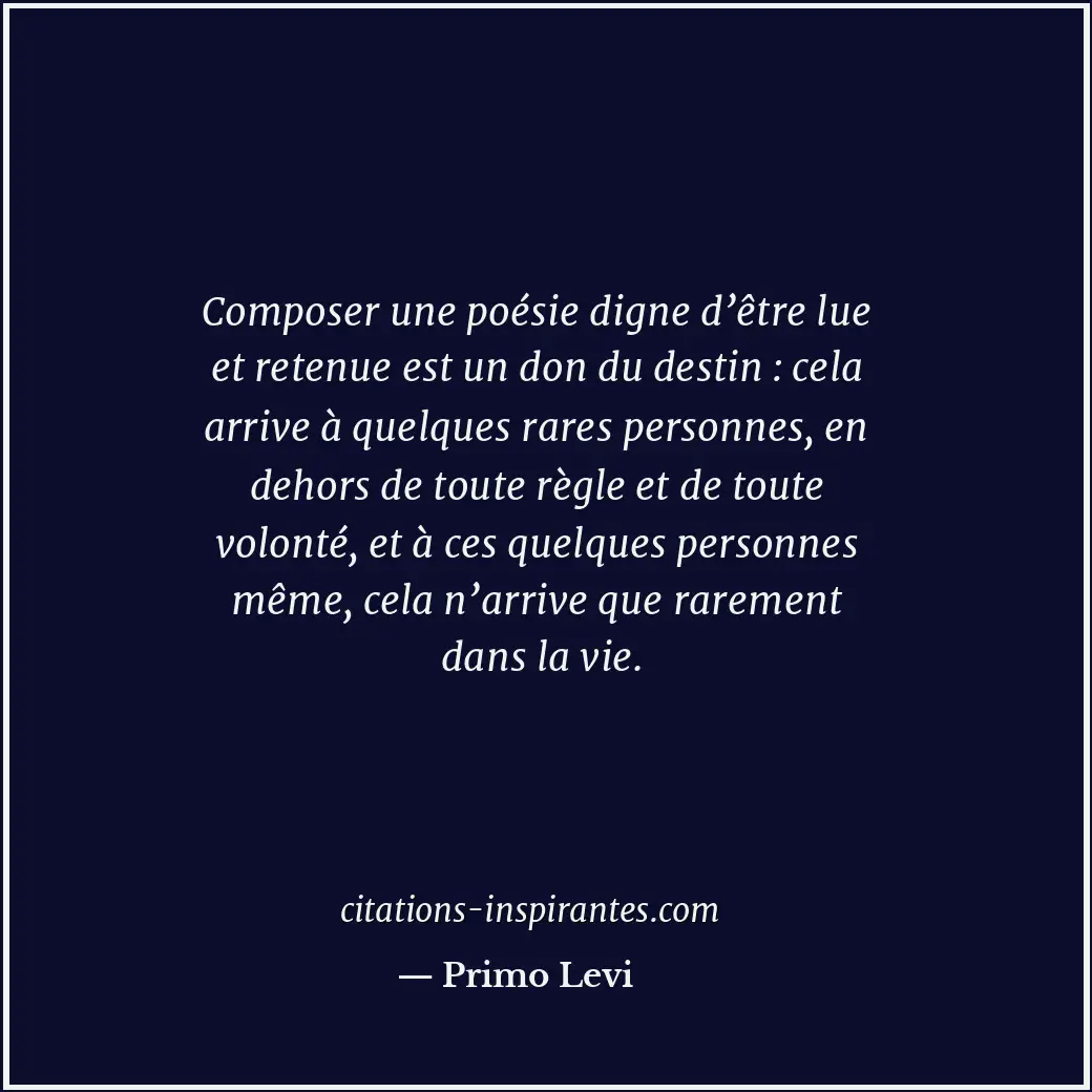 Citation de Primo Levi