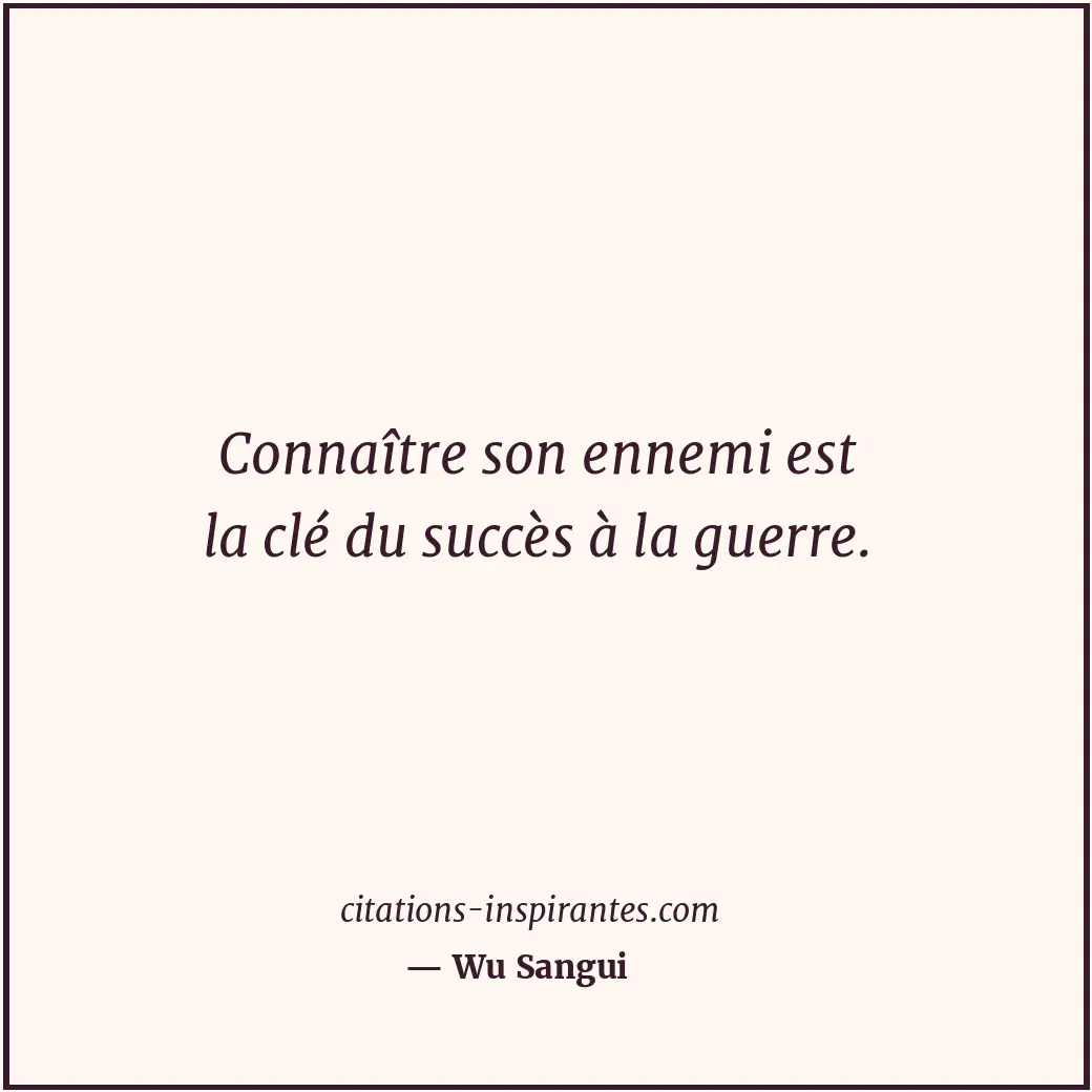 Citation de Wu Sangui