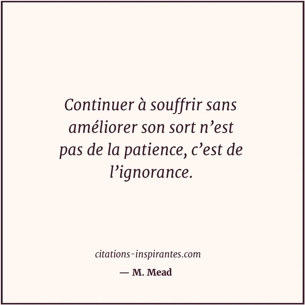 Citation de M. Mead