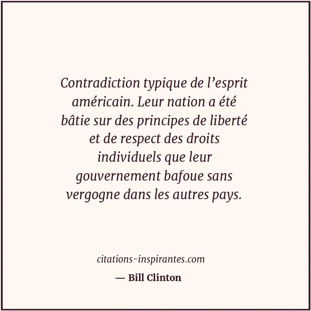 Citation de Bill Clinton