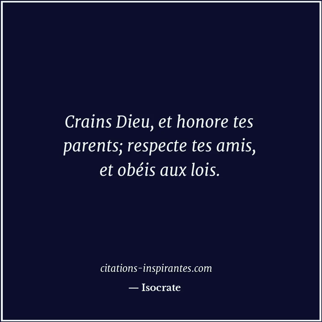 Citation de Isocrate