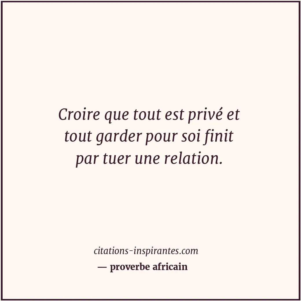 Citation de proverbe africain