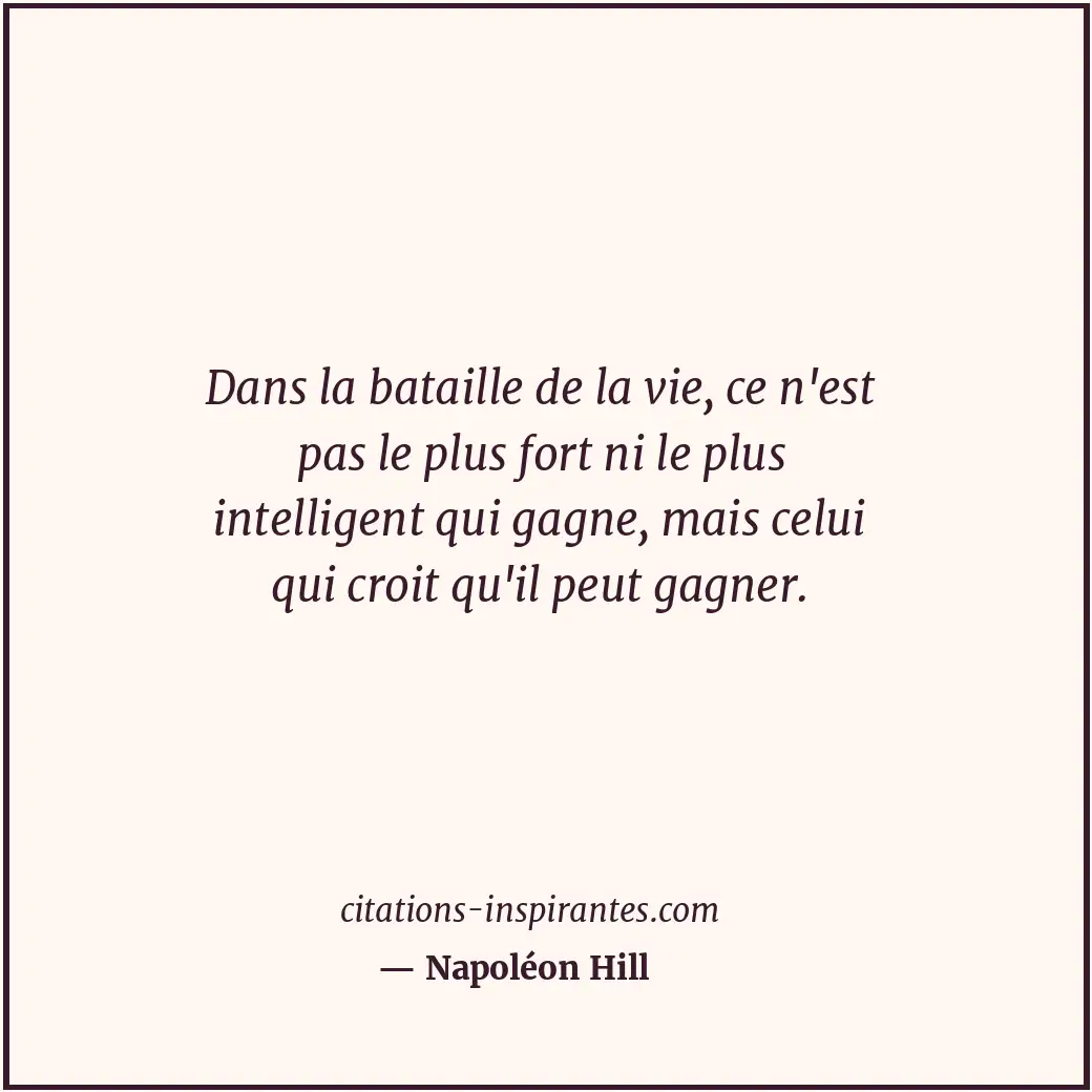 Citation de Napoléon Hill