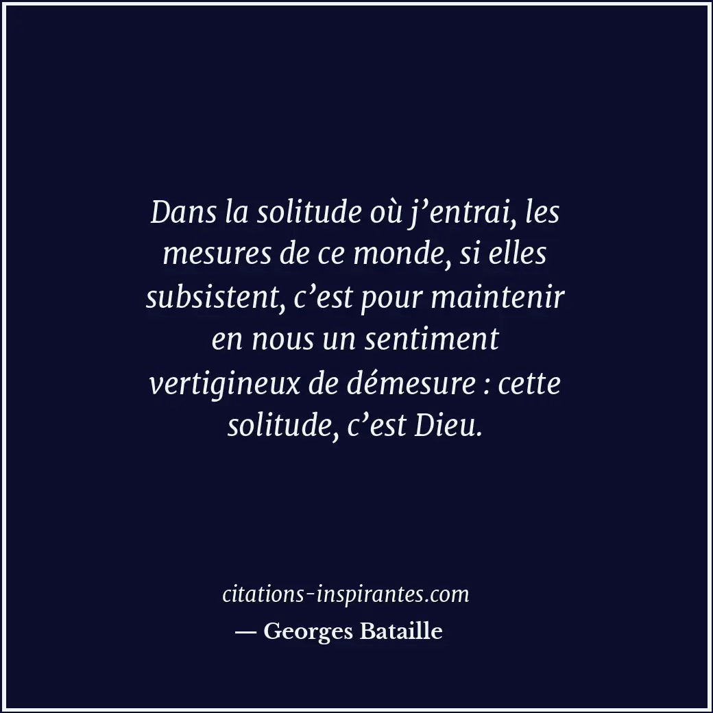 Citation de Georges Bataille