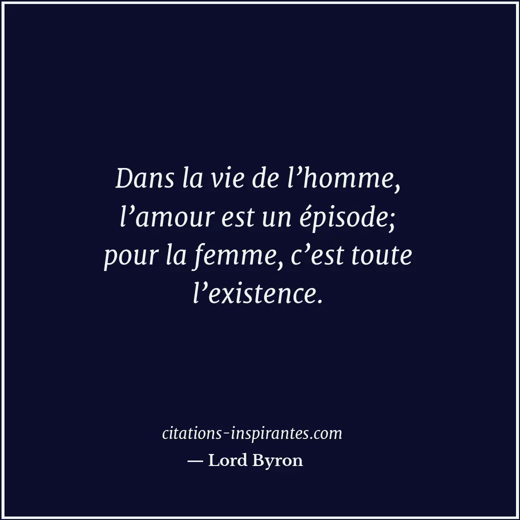 Citation de Lord Byron
