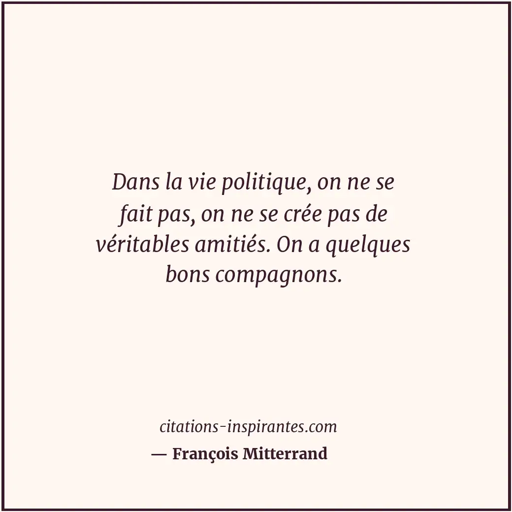 Citation de François Mitterrand