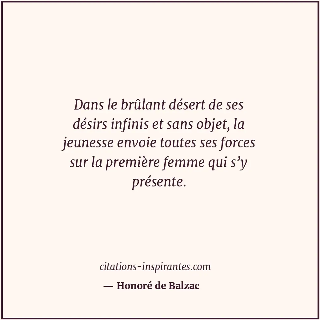 Citation de Honoré de Balzac