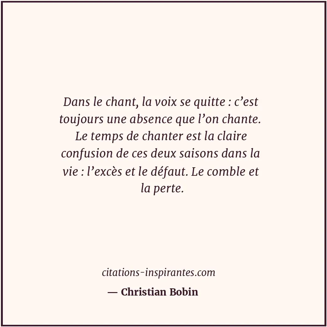 Citation de Christian Bobin