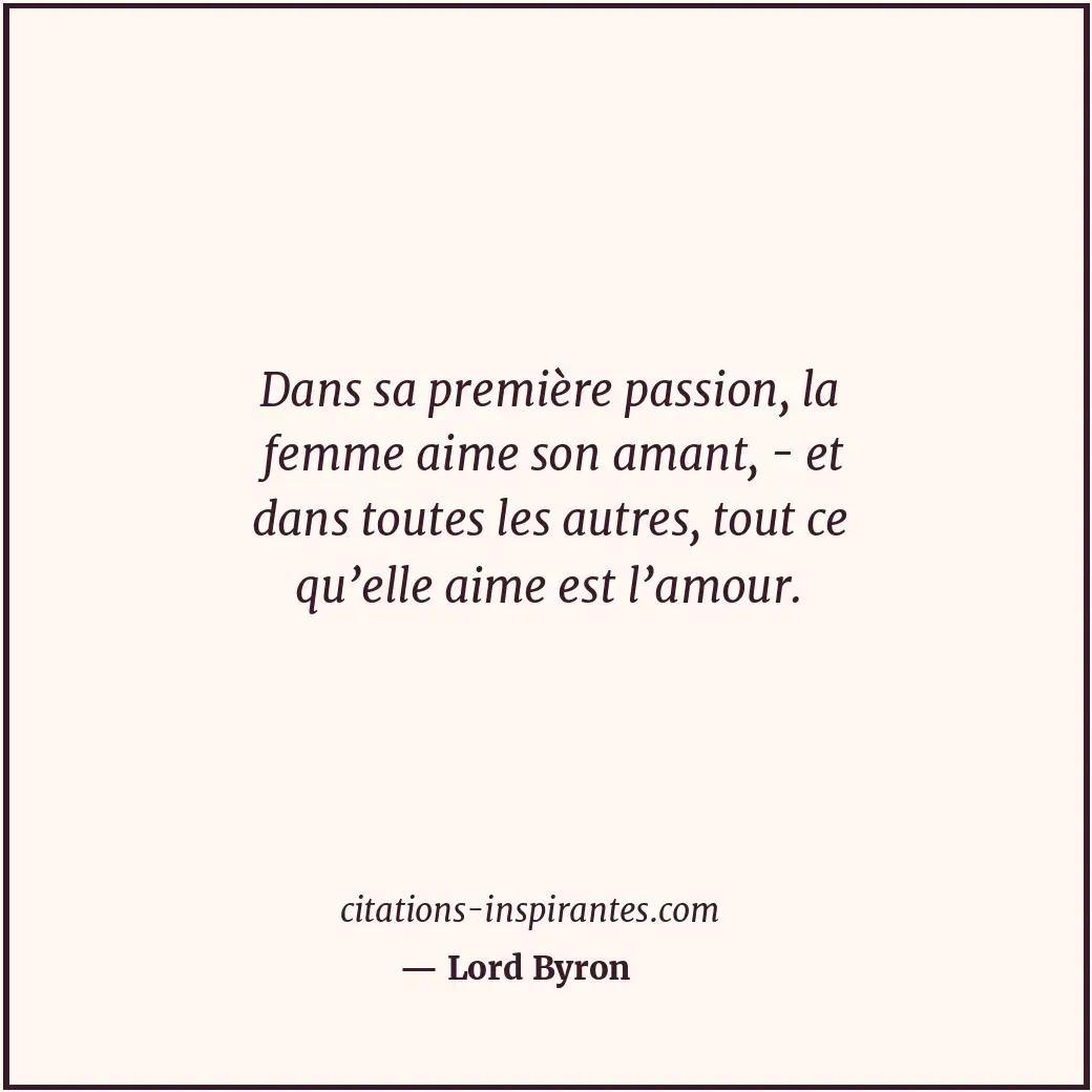 Citation de Lord Byron