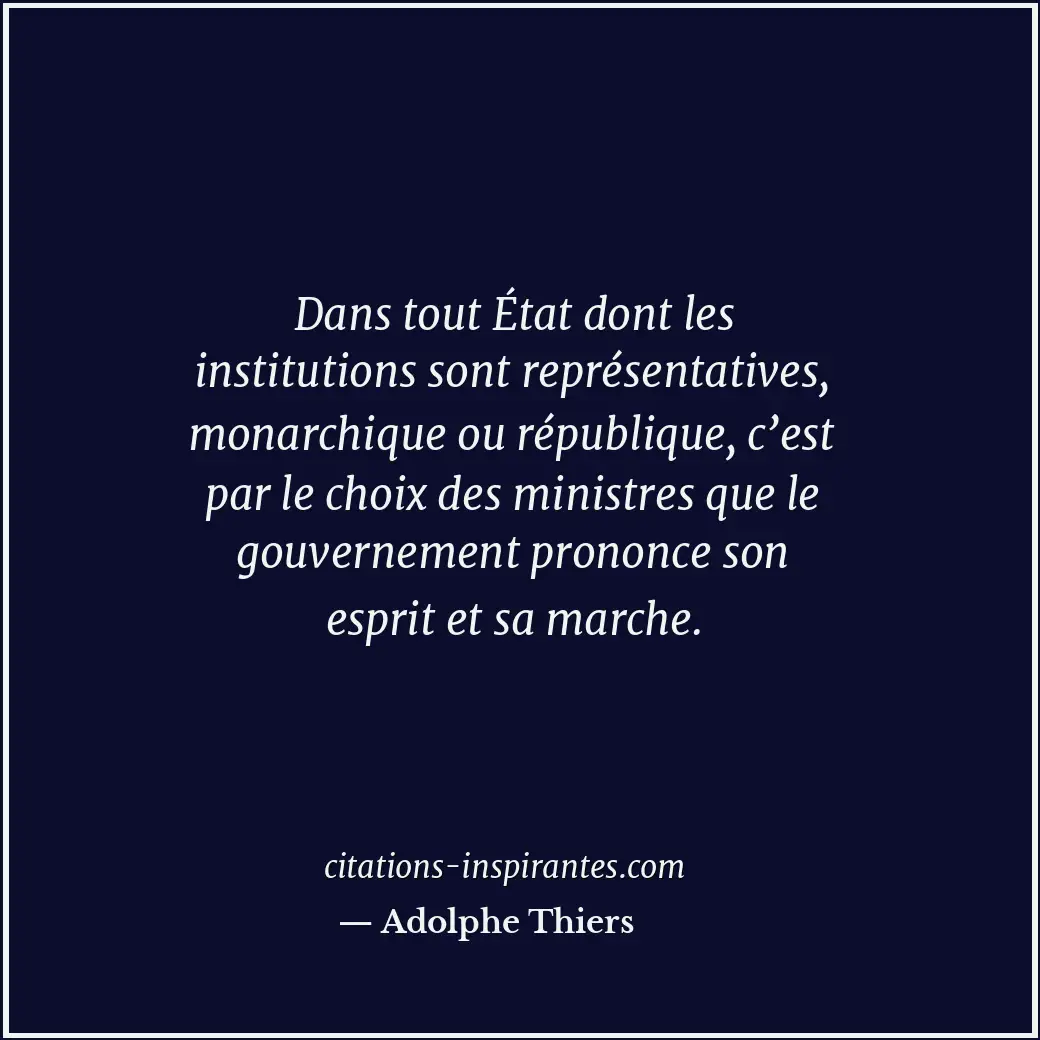 Citation de Adolphe Thiers