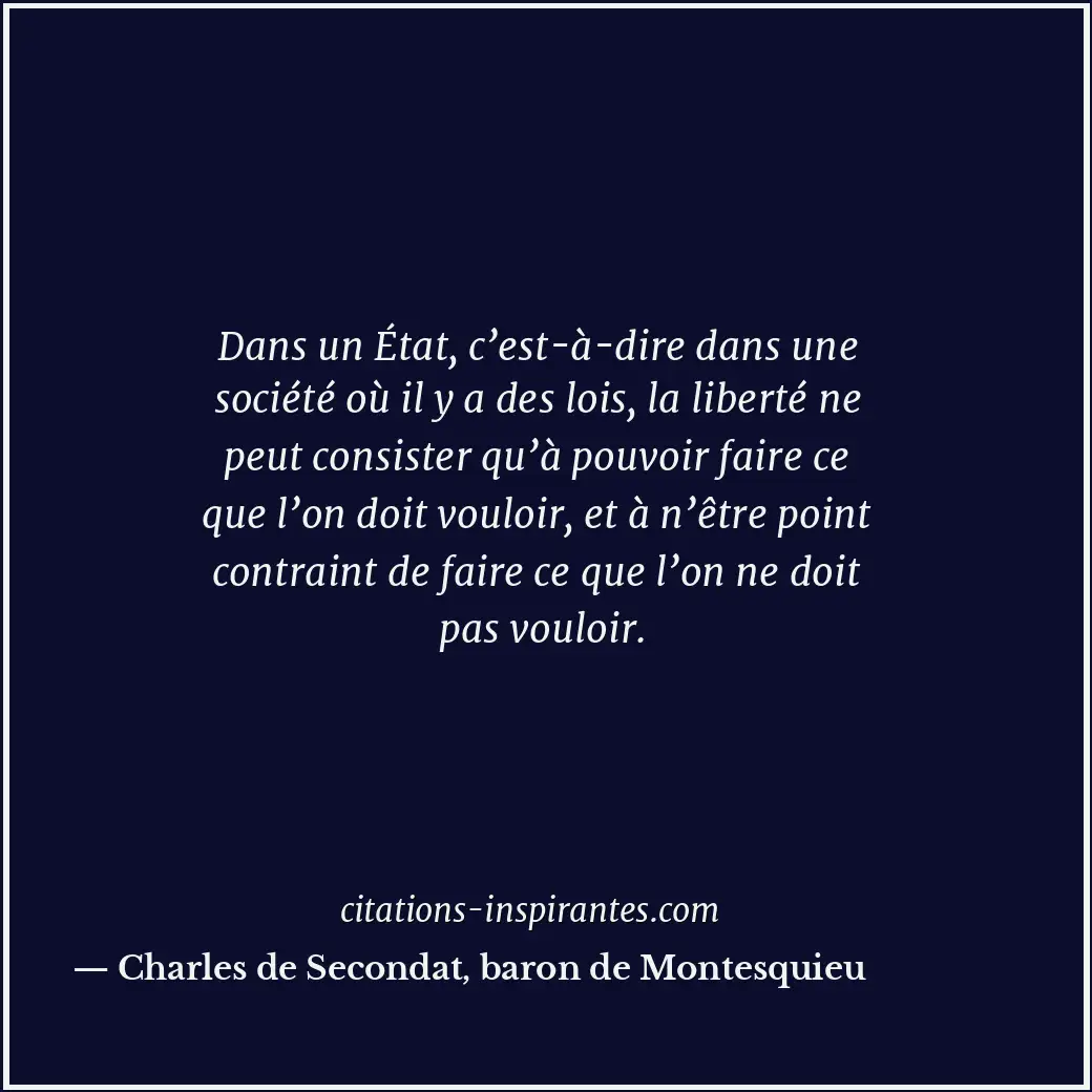 Citation de Charles de Secondat, baron de Montesquieu