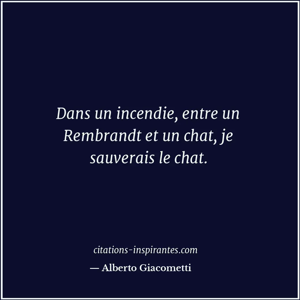 Citation de Alberto Giacometti