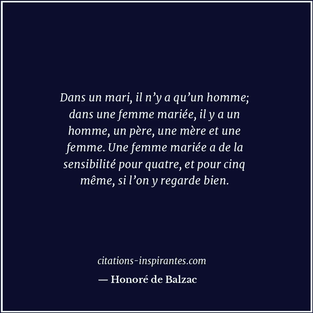 Citation de Honoré de Balzac
