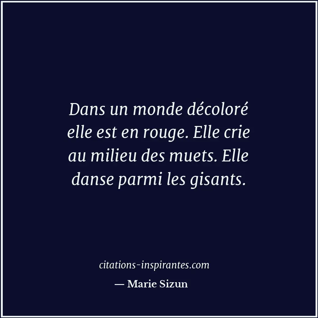Citation de Marie Sizun