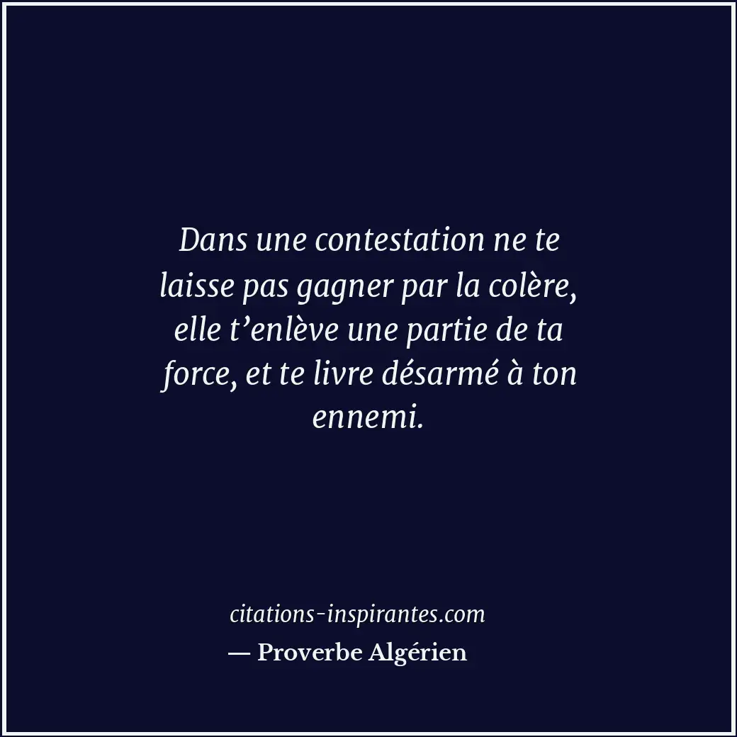 Citation de Proverbe Algérien