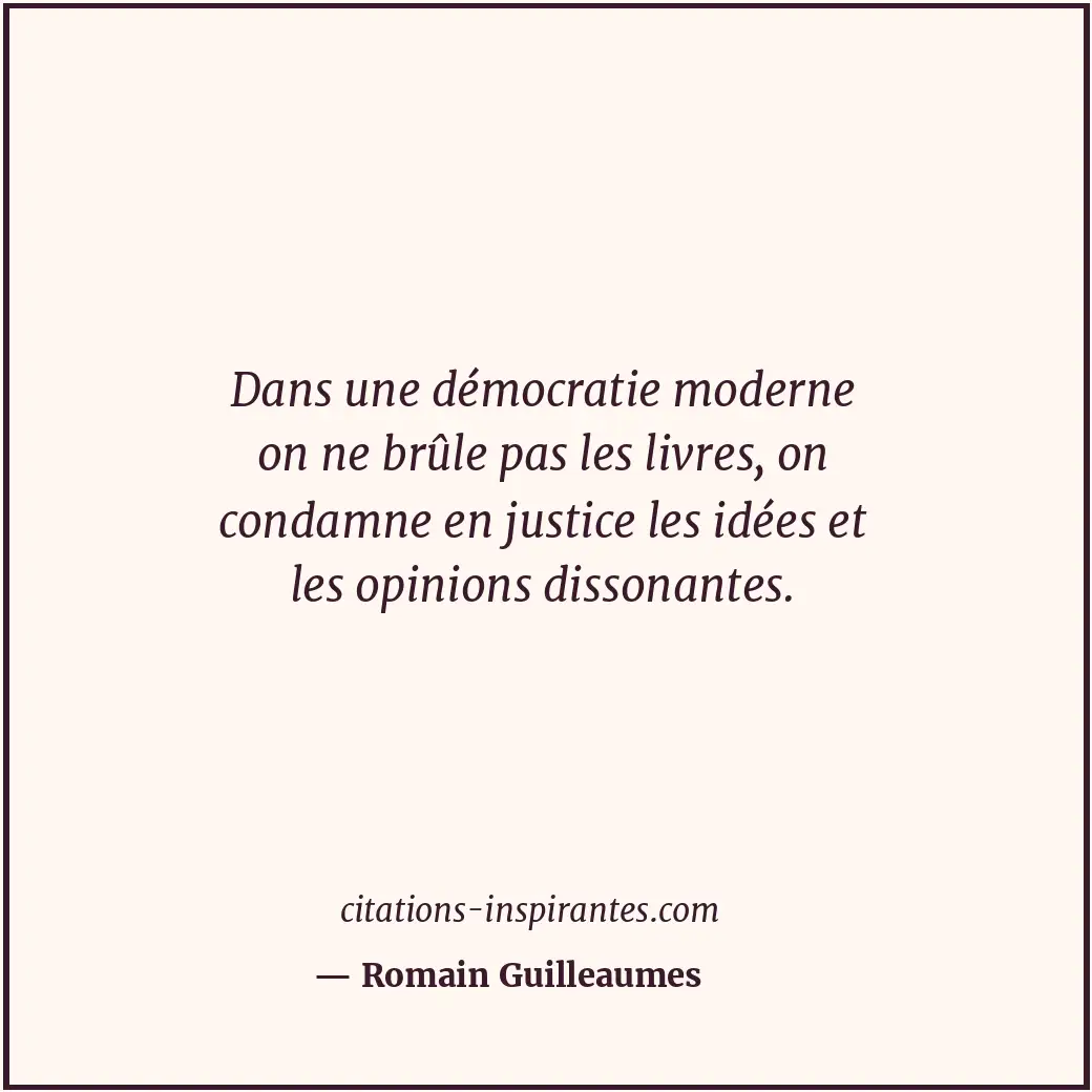 Citation de Romain Guilleaumes