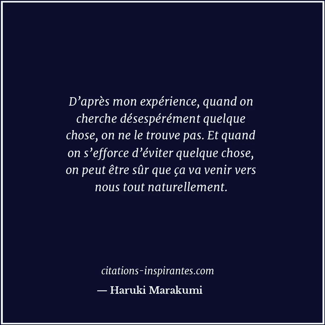 Citation de Haruki Marakumi