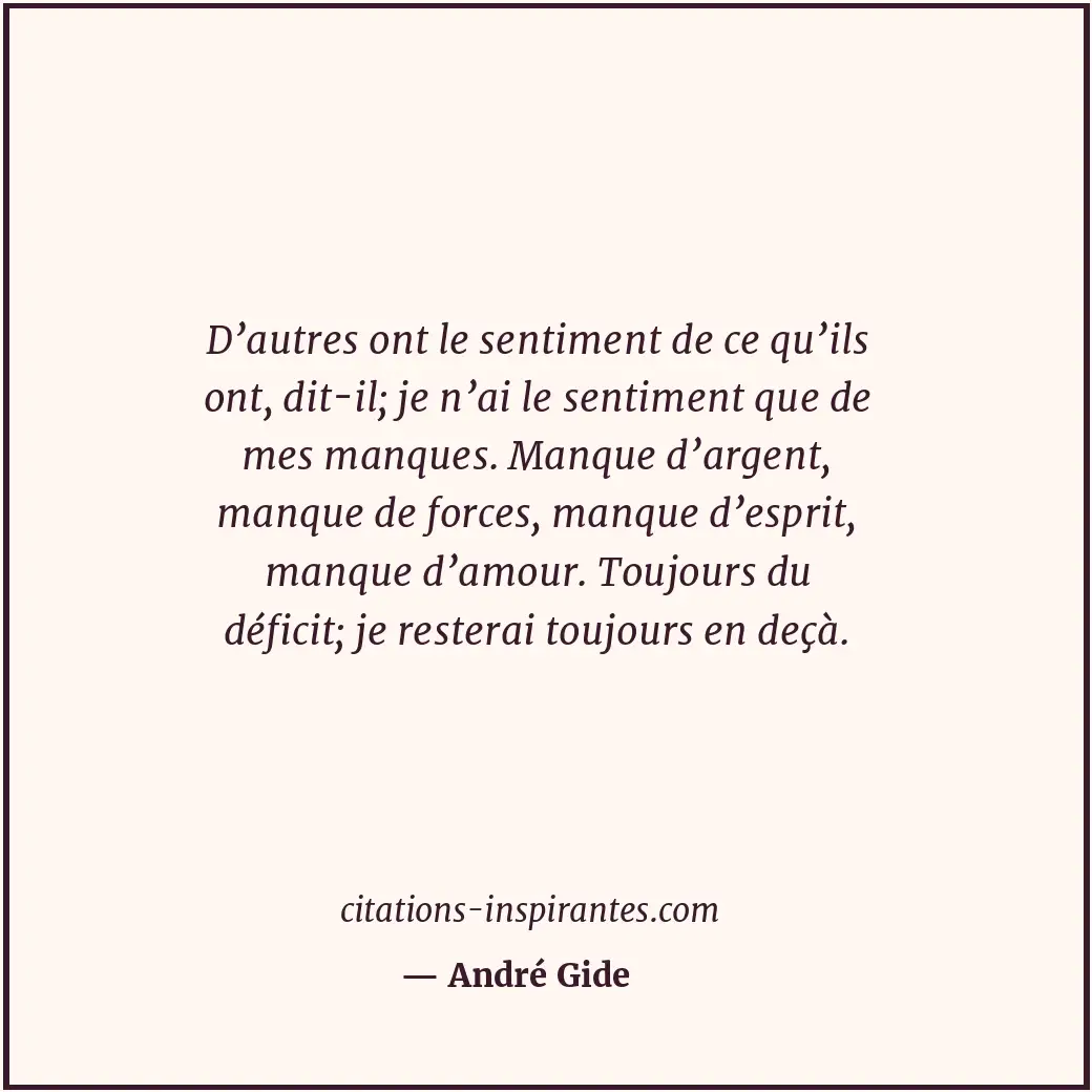 Citation de André Gide