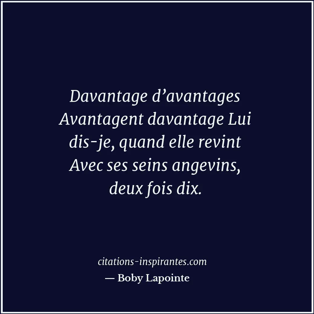 Citation de Boby Lapointe