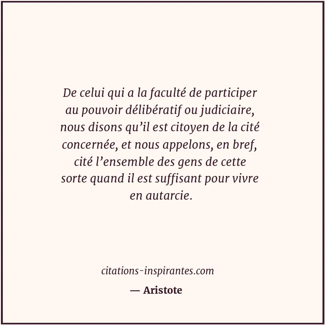 Citation de Aristote