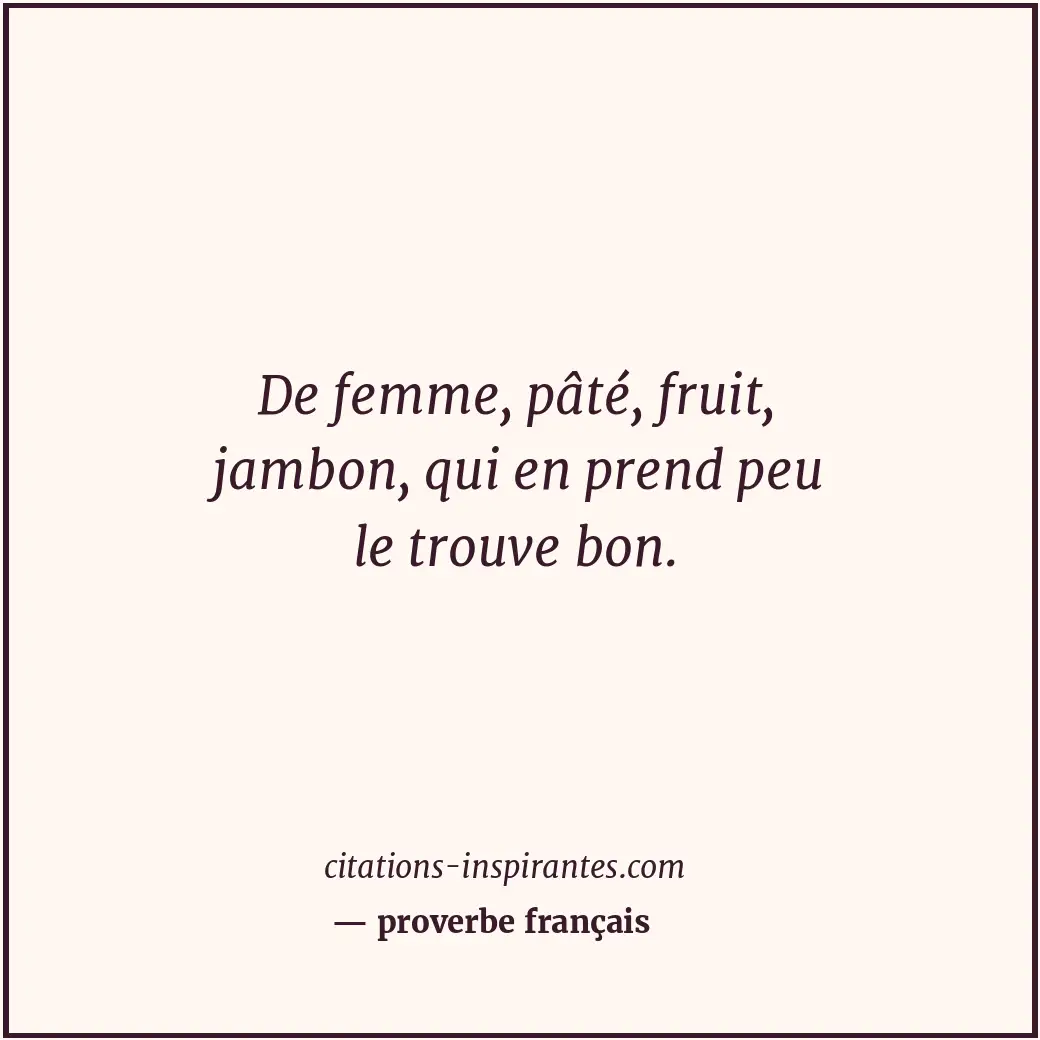 Citation de proverbe français