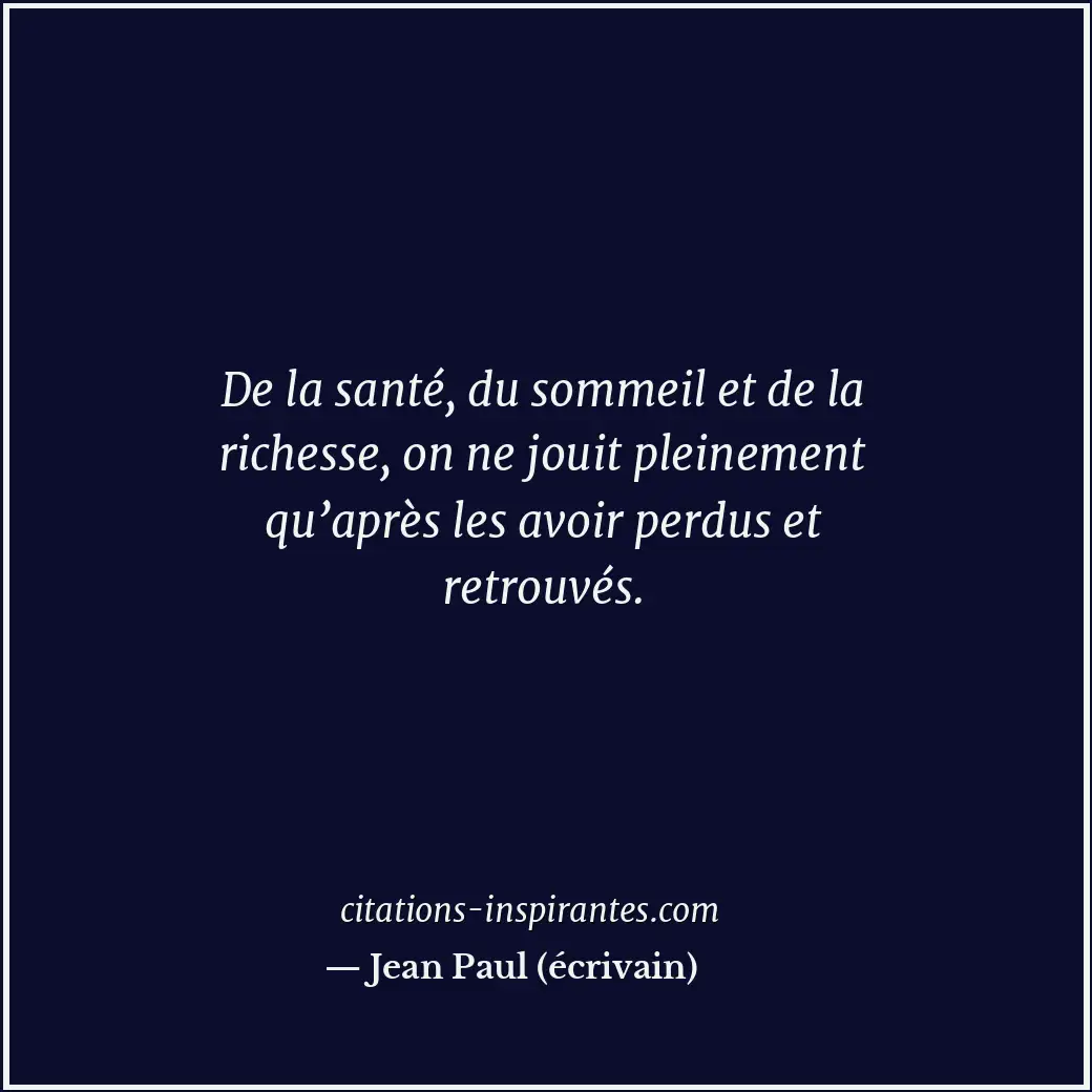 Citation de Jean Paul (écrivain)