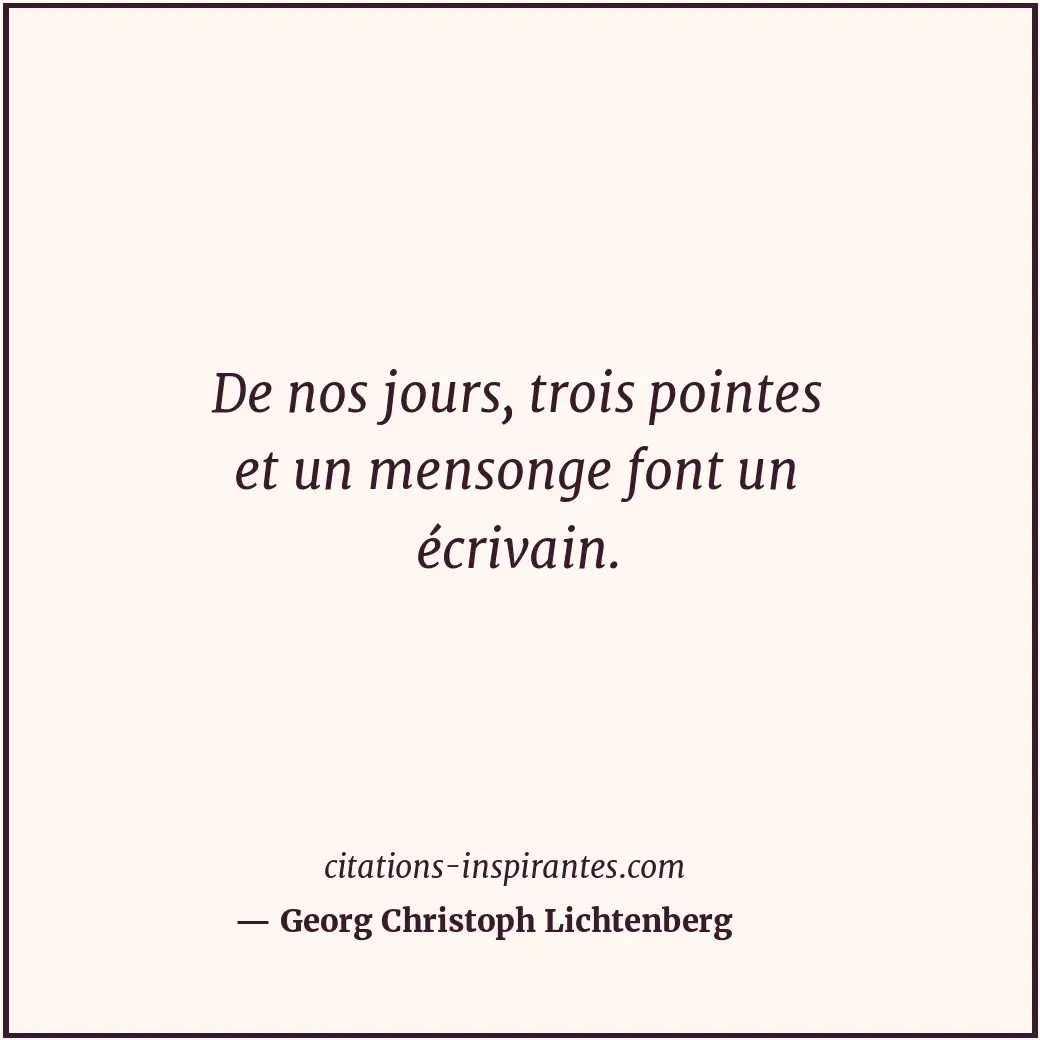 Citation de Georg Christoph Lichtenberg