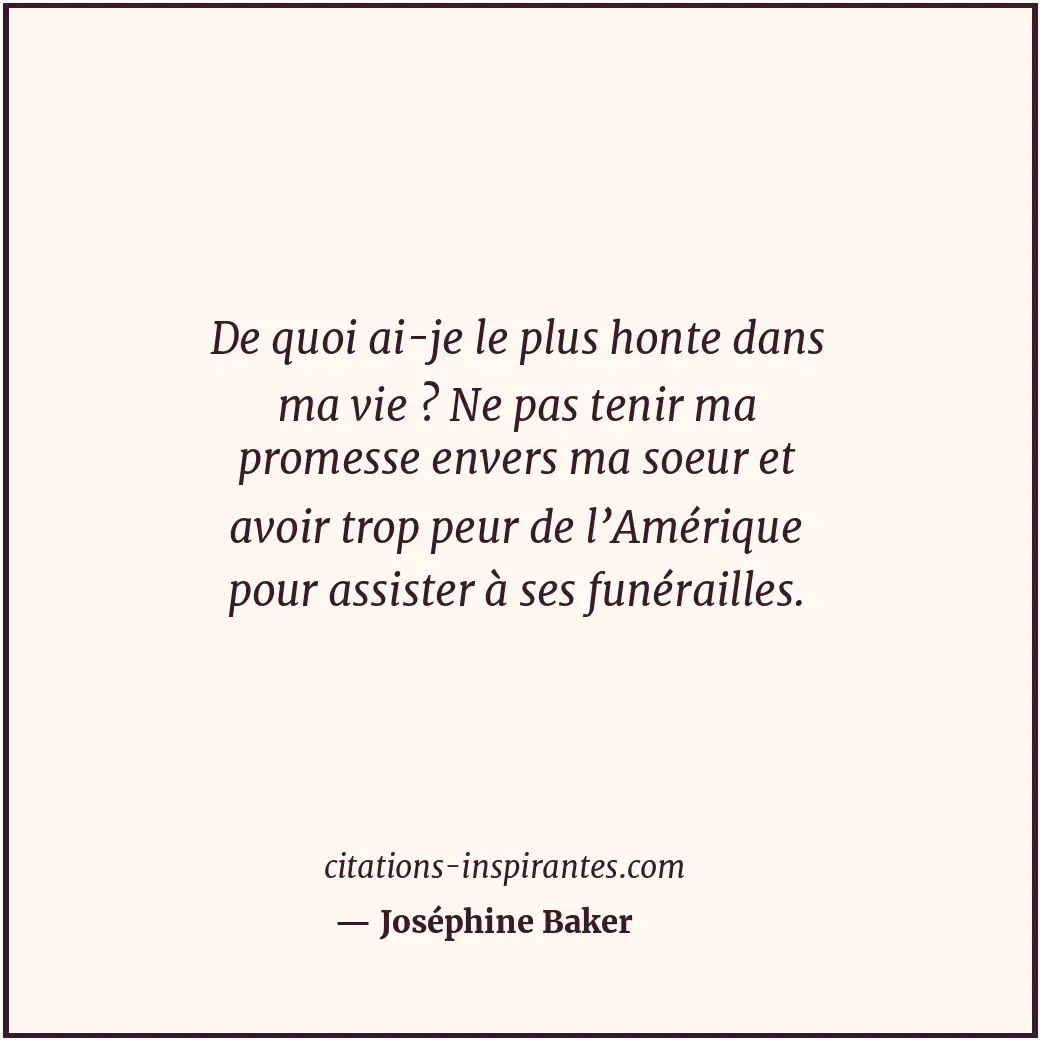 Citation de Joséphine Baker