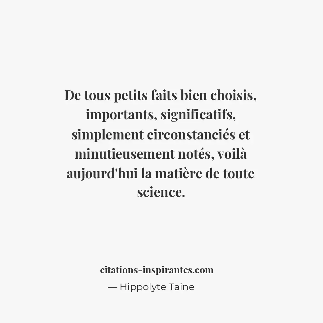 Citation de Hippolyte Taine