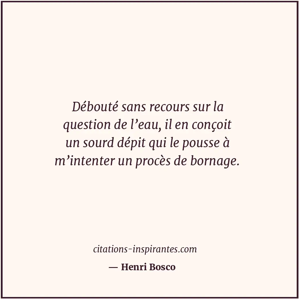 Citation de Henri Bosco