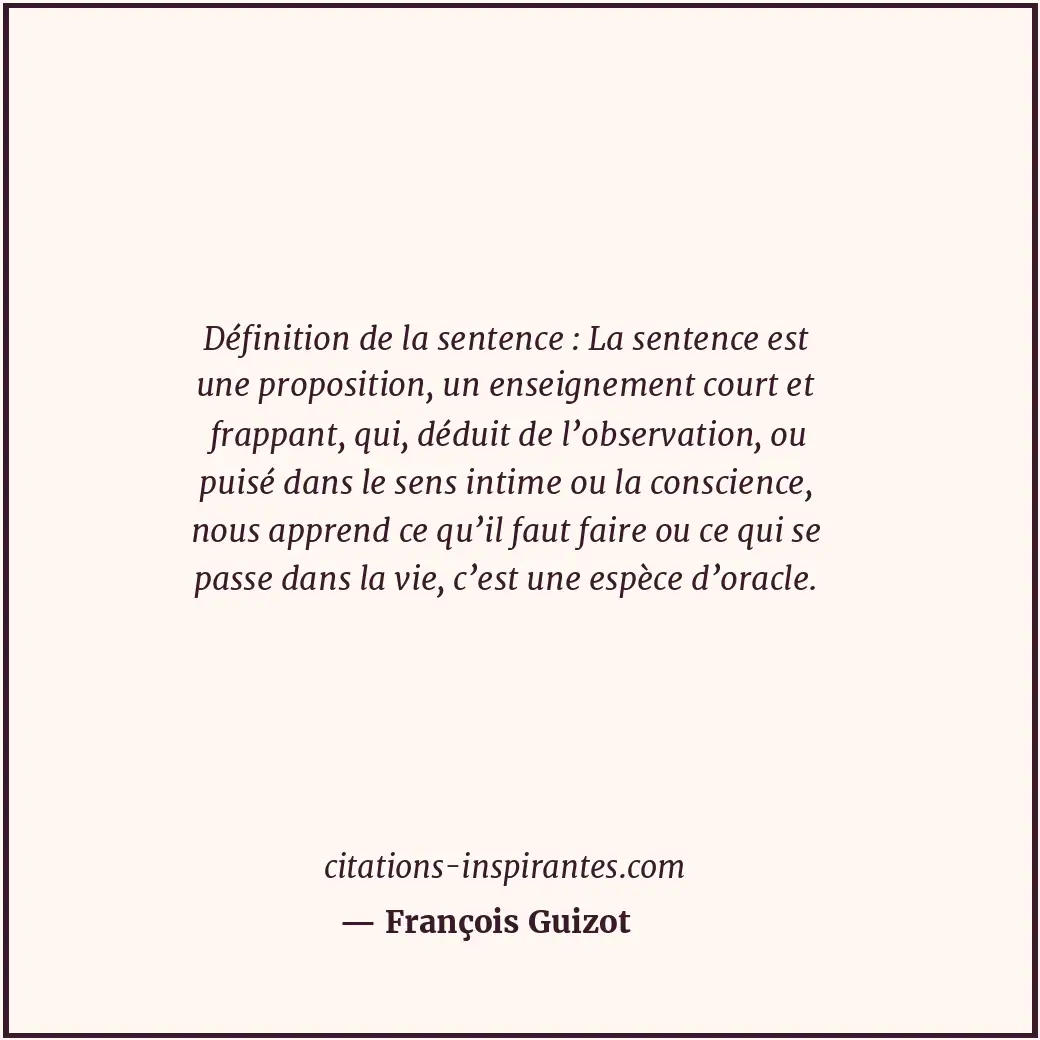 Citation de François Guizot