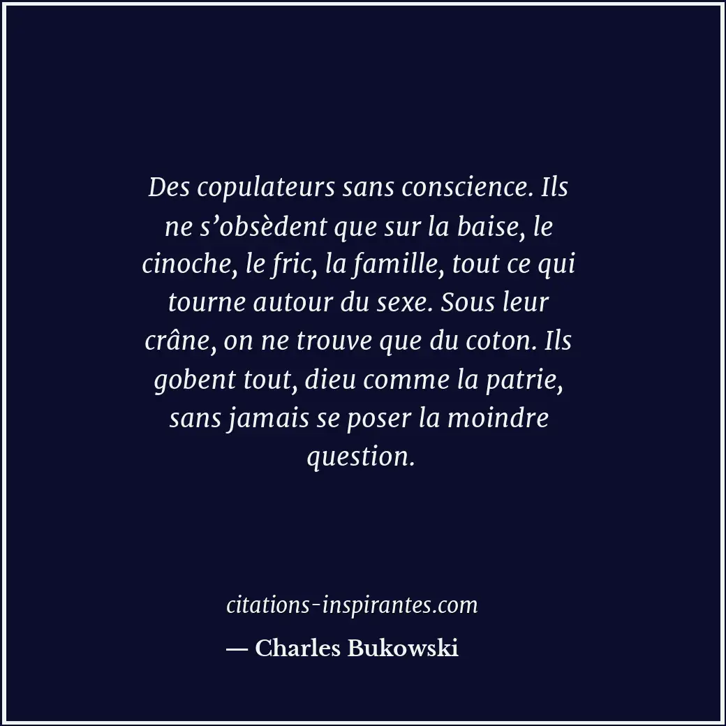 Citation de Charles Bukowski